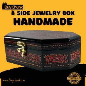 8-Side Rose Wood Handmade Lacquer Art Jewelry Box