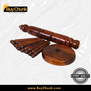 9-Rod Handmade Wooden Bangle Stand