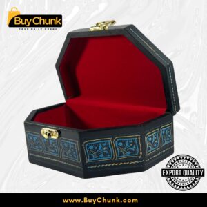 D-Shape Rose Wood Handmade Lacquer Art Jewelry Box, Stunning D-Shape Rose Wood Handmade Lacquer Art Jewelry Box