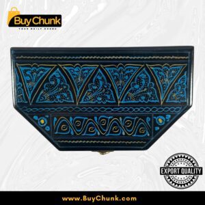 Stunning D-Shape Rose Wood Handmade Lacquer Art Jewelry Box