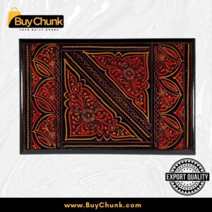 Handmade Lacquer Art Jewelry Box Ruby Diagonal Bloom
