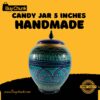 Handmade Rose Wood Lacquer Art Candy Jar Blue