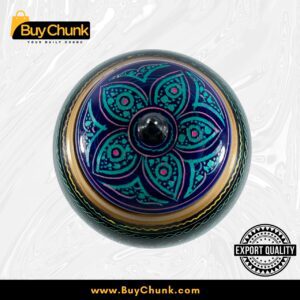 Handmade Rose Wood Lacquer Art Candy Jar Blue