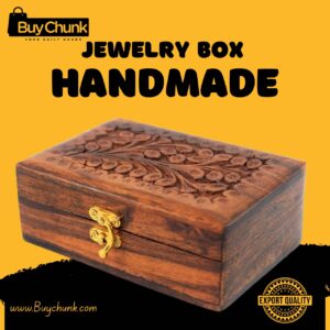 Handmade Rose Wooden Jewelry Box