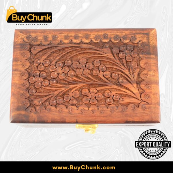 Handmade Rose Wooden Jewelry Box