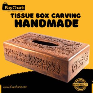 Handmade Rose Wooden Tissue Box