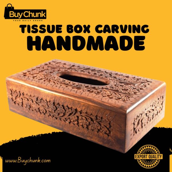 Handmade Rose Wooden Tissue Box
