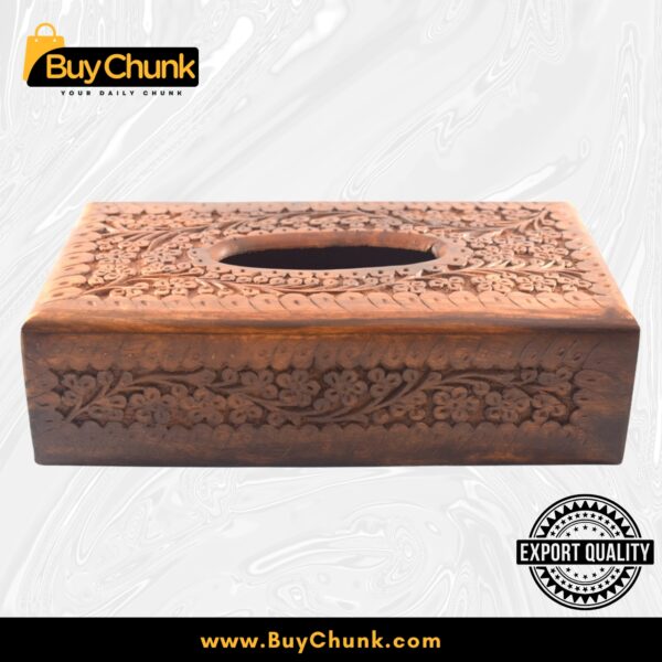 Handmade Rose Wooden Tissue Box