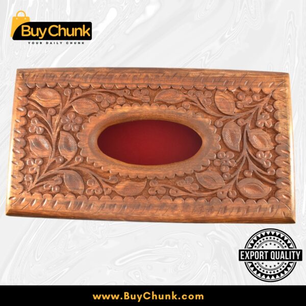 Handmade Rose Wooden Tissue Box