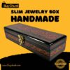 Handmade Wood Lacquer Art Ruby Floral Eye Jewelry Box