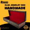 Handmade Wood Lacquer Art Crimson Wave Bloom Jewelry Box