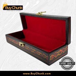 Handmade Wood Lacquer Art Ruby Floral Eye Jewelry Box