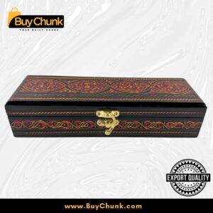 Handmade Wood Lacquer Art Ruby Floral Eye Jewelry Box