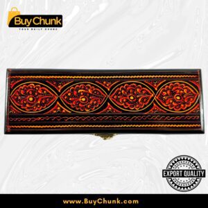 Handmade Wood Lacquer Art Ruby Floral Eye Jewelry Box