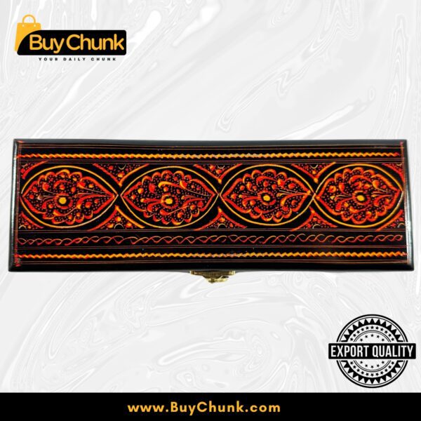 Handmade Wood Lacquer Art Ruby Floral Eye Jewelry Box