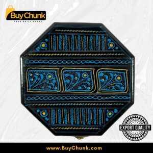 Handmade Lacquer Art Jewelry Box Sapphire Mandala Motif