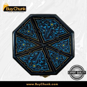 Octagon Shape Wood Handmade Lacquer Art Jewelry Box
