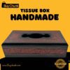 Rose Wood Handmade Lacquer Art Floral Tissue Box