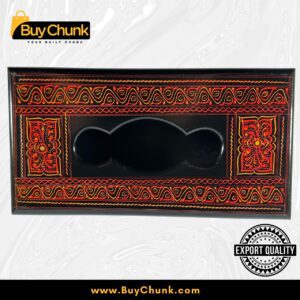 Rose Wood Handmade Lacquer Art Tissue Box