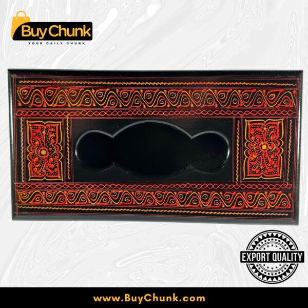 Rose Wood Handmade Lacquer Art Tissue Box