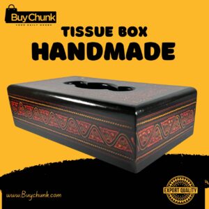 Rose Wood Handmade Lacquer Art Tissue Box