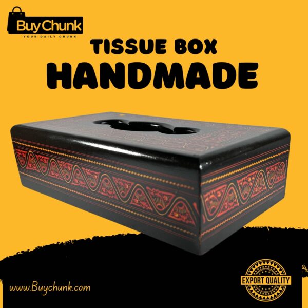 Rose Wood Handmade Lacquer Art Tissue Box