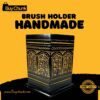 Rose Wood Lacquer Pen Console – Black & Gold – Brush Holder
