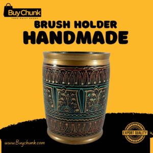 Rose Wood Hand Made Lacquer Art Pen Console – Regal Mandala Design – Brush Holder