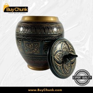 Handmade Rose Wood Lacquer Art Candy Jar - 5 Inches