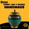 Handmade Rose Wood Lacquer Art Candy Jar - 5 Inches