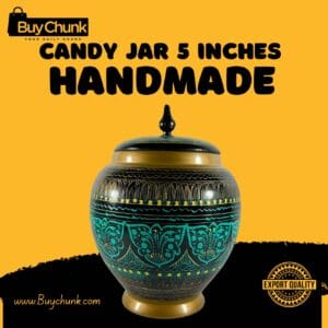 Handmade Rose Wood Lacquer Art Candy Jar - 5 Inches