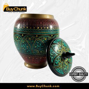 Handmade Rose Wood Lacquer Art Candy Jar - 5 Inches