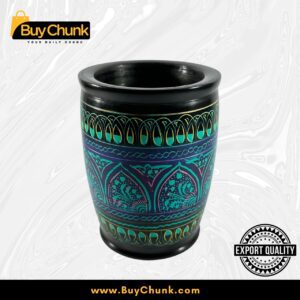 Lacquer Art Pen Console – Radiant Sunburst Design – Brush Holder