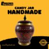 Handmade Rose Wood Lacquer Art Candy Jar
