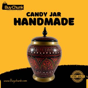 Handmade Rose Wood Lacquer Art Candy Jar