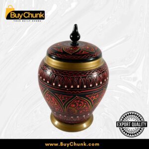 Handmade Rose Wood Lacquer Art Candy Jar