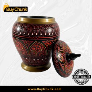 Handmade Rose Wood Lacquer Art Candy Jar