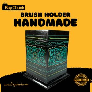Rose Wood Hand Made Lacquer Art Pen Console – Jade Harmony Design – Brush Holder