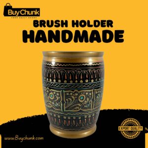 Rose Wood Hand Made Lacquer Art Pen Console – Regal Mandala Design – Brush Holder