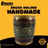 Hand Made Lacquer Art Pen Console – Regal Mandala Design – Brush Holder