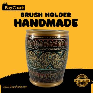 Hand Made Lacquer Art Pen Console – Regal Mandala Design – Brush Holder