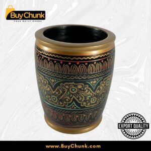 Hand Made Lacquer Art Pen Console – Regal Mandala Design – Brush Holder