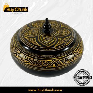Handmade Lacquer Art Powder Jewelry Box Gift golden