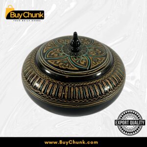 Handmade Lacquer Art Powder Jewelry Box Gift golden