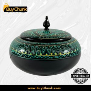 Handmade Lacquer Art Powder Jewelry Box Gift Green 1