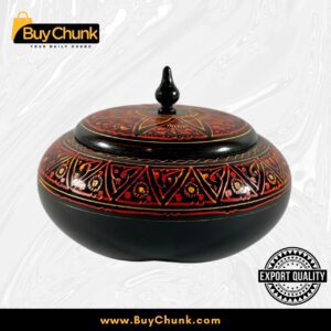Handmade Lacquer Art Powder Jewelry Box Red Black