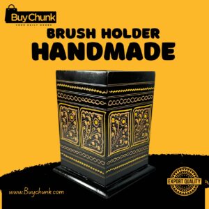 Rose Wood Hand Made Lacquer Art Pen Console – Golden Leaves Design