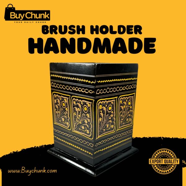 Rose Wood Hand Made Lacquer Art Pen Console – Golden Leaves Design