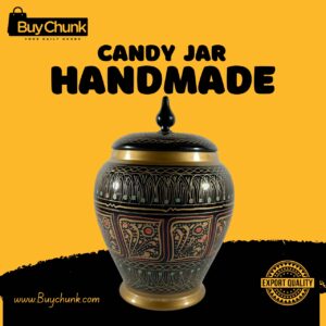 Handmade Rose Wood Lacquer Art Candy Jar