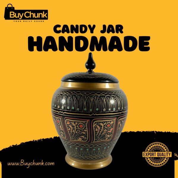 Handmade Rose Wood Lacquer Art Candy Jar